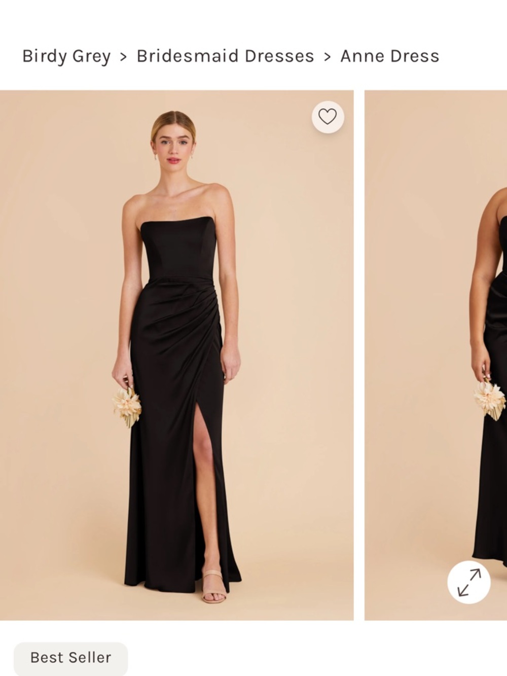Birdy Grey Strapless Black Anne Gown